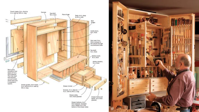 Quick to Build Tool Cabinet woodworking plan