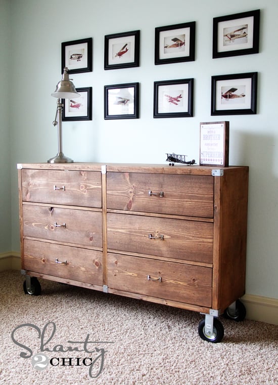 DIY Furniture – Wood Dresser with Wheels! woodworking plan