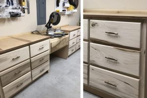 Miter Saw Station with Drawers woodworking plan