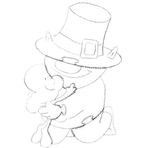 Woodworking Project Paper Plan to Build Leprechaun Kneeling - Image 1