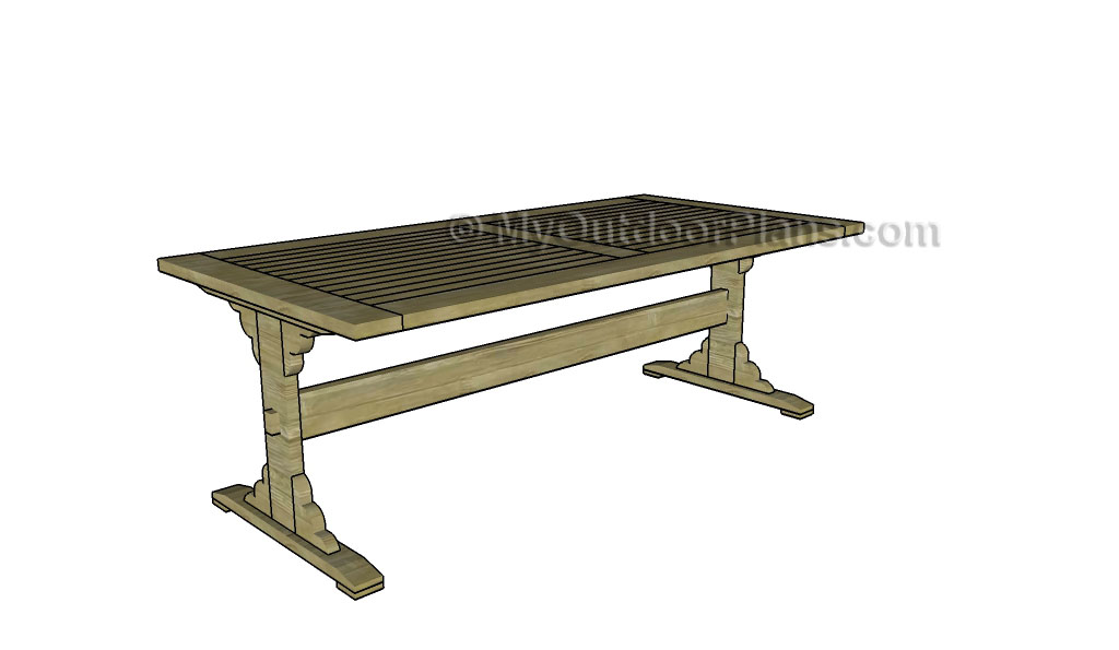 HOW TO BUILD AN OUTDOOR DINING TABLE woodworking plan