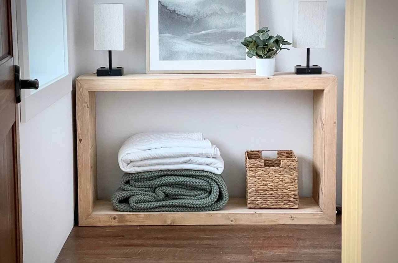 52″ Waterfall Framed Console woodworking plan