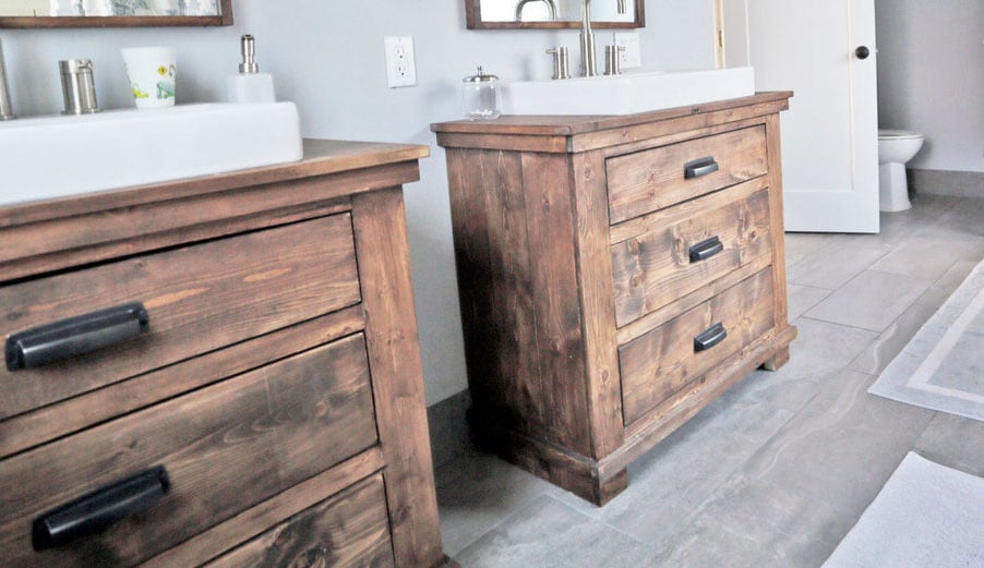 Rustic Bathroom Vanities woodworking plan