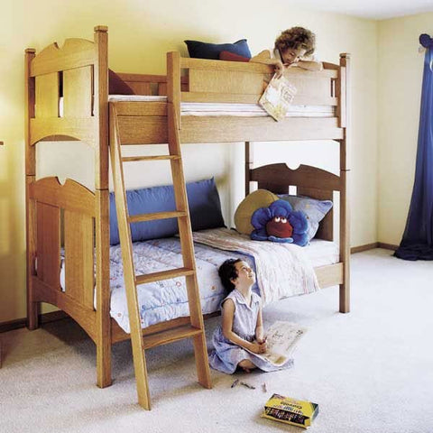 Woodworking Project Paper Plan to Build Kid’s Oak Bunk Beds woodworking plan