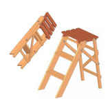 Folding step ladder plan woodworking plan