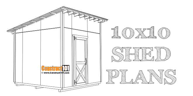 Large 10×10 Lean To Shed Plans | Free DIY Projects woodworking plan