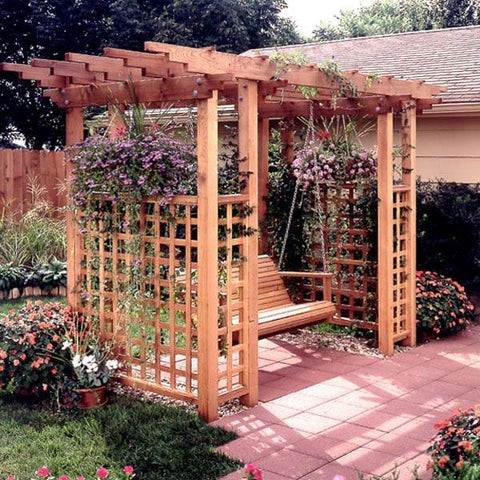 Woodworking Project Paper Plan to Build Garden Arbor Getaway - Image 1