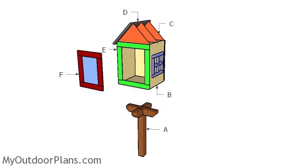 LITTLE FREE LIBRARY HOUSE DOOR PLANS - Image 1