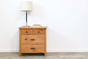Wide 3 Drawer Nightstand - Image 1
