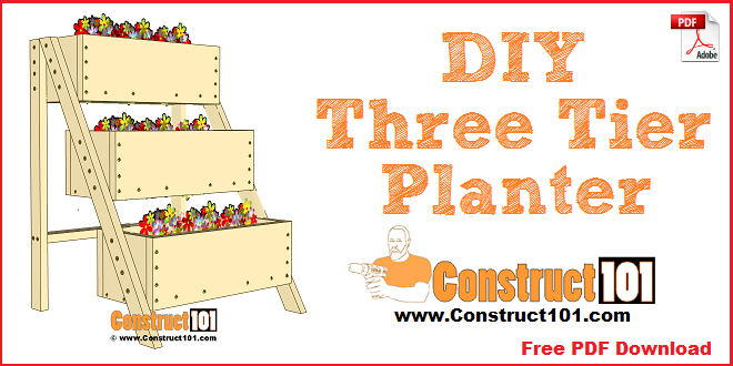 3 Tier Planter Plans Free PDF Download woodworking plan