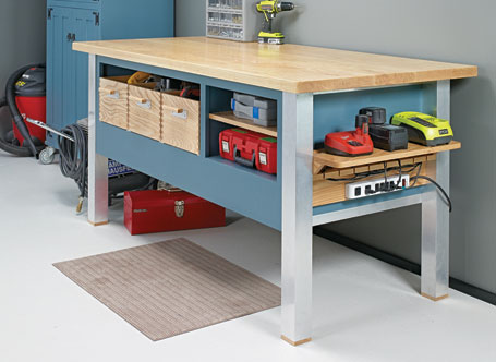 Modern Power Tool Bench woodworking plan