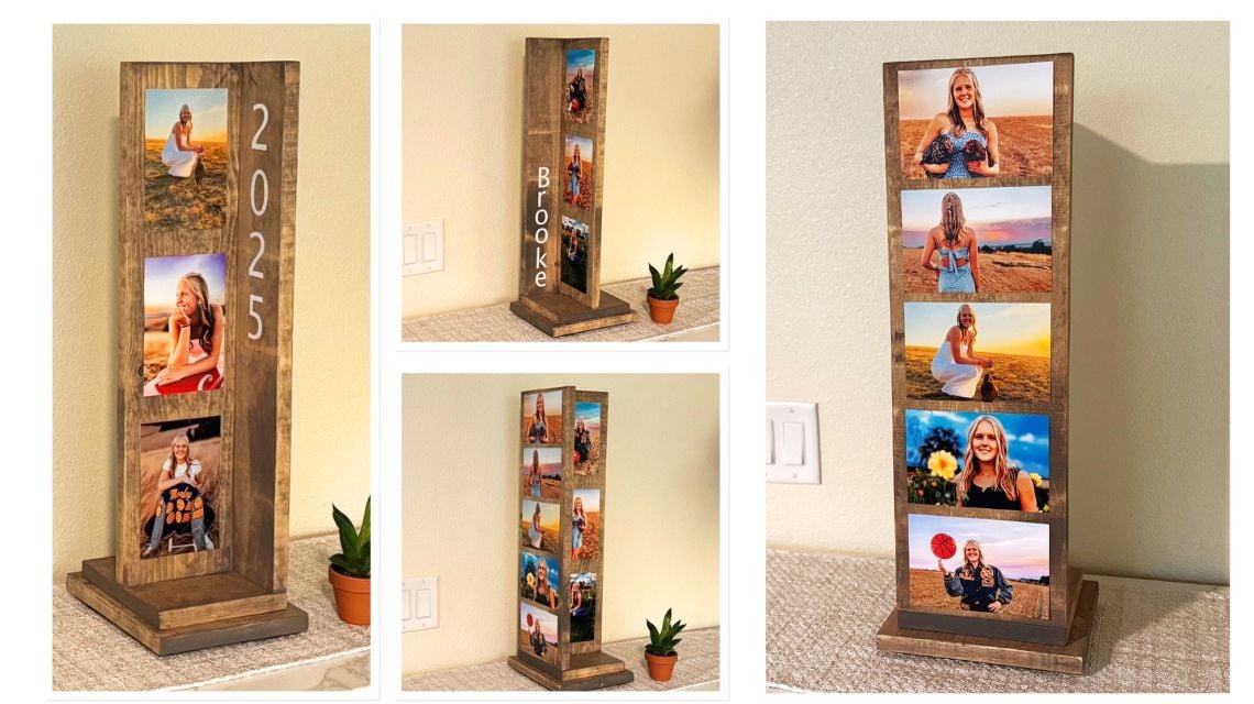 Rotating Standing Photo Display woodworking plan
