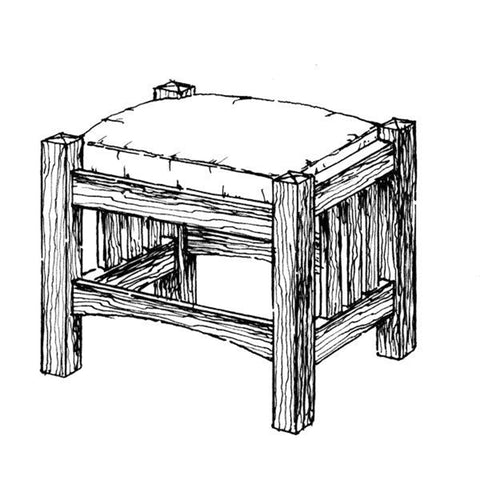 Woodworking Project Paper Plan to Build Foot Rest for Morris Chair - Image 1