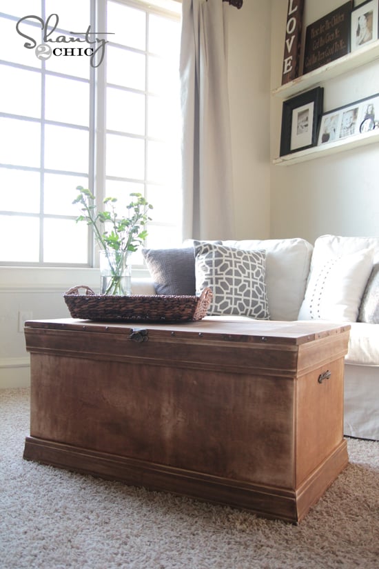Pottery Barn Inspired Chest Coffee Table woodworking plan