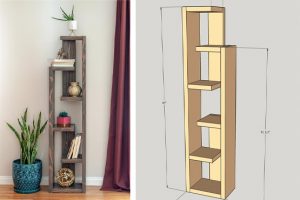 Easy Modern Bookshelf woodworking plan