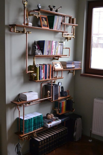 Upcycled Industrial Shelf, Easy woodworking plan
