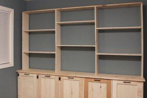 Shelving Unit with Storage and Tilt-Out Laundry woodworking plan