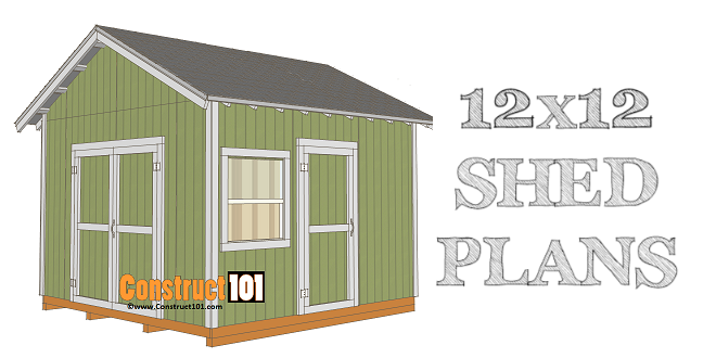 12×12 Shed Plans – Gable Shed woodworking plan