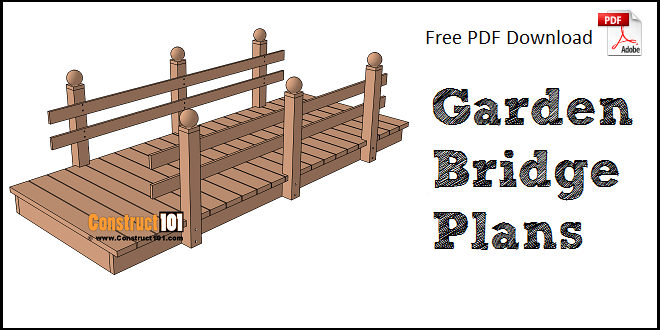 Flat Garden Bridge Plans – DIY Landscape Bridge - Image 1