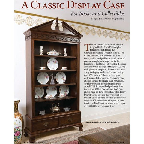 Colonial Bookcase – Downloadable Plan woodworking plan