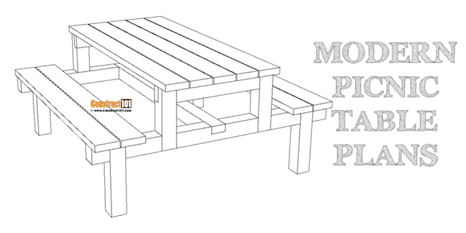 Modern Picnic Table Plans - Image 1