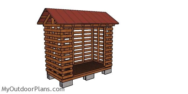 FIREWOOD SHED MADE FROM 2×4 LUMBER PLANS - Image 1