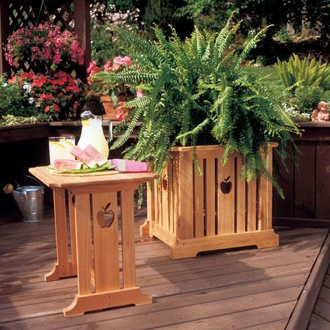 Woodworking Project Paper Plan to Build Patio Table & Planter - Image 1