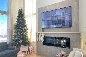 DIY Faux Concrete Fireplace - Image 1