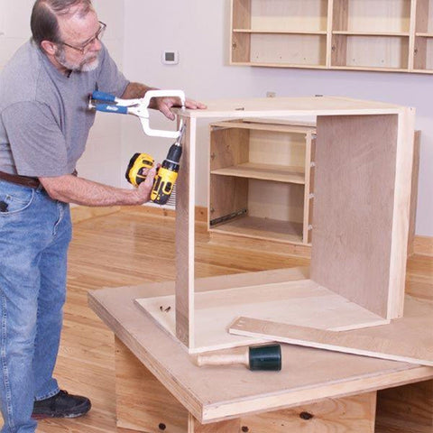 Woodworking Project Paper Plan to Build Hassle Free Workshop Cabinets woodworking plan