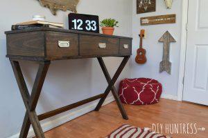 DIY X-Leg Desk With Drawers woodworking plan