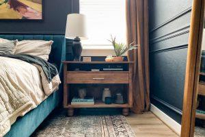 Wide Nightstand with Drawer - Image 1