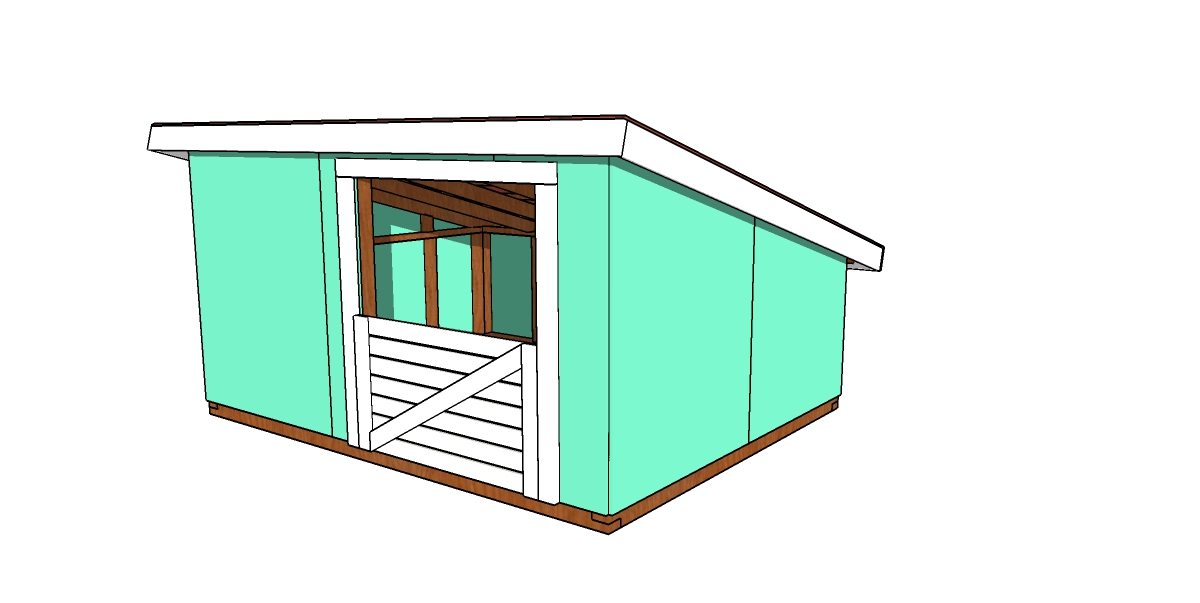 8×10 LEAN TO PIG SHED ROOF PLANS - Image 1