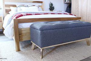 DIY Upholstered Storage Bench woodworking plan