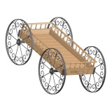 Buckboard cart flower pot holder plan woodworking plan