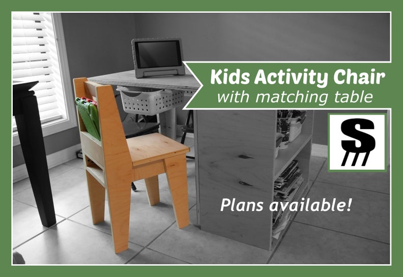 Kids Activity Chair (and Table) woodworking plan