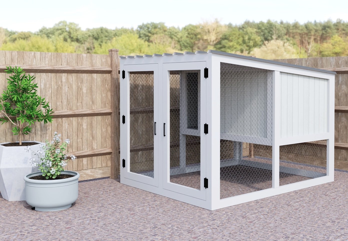 Double Wide Modern Chicken Coop - Image 1