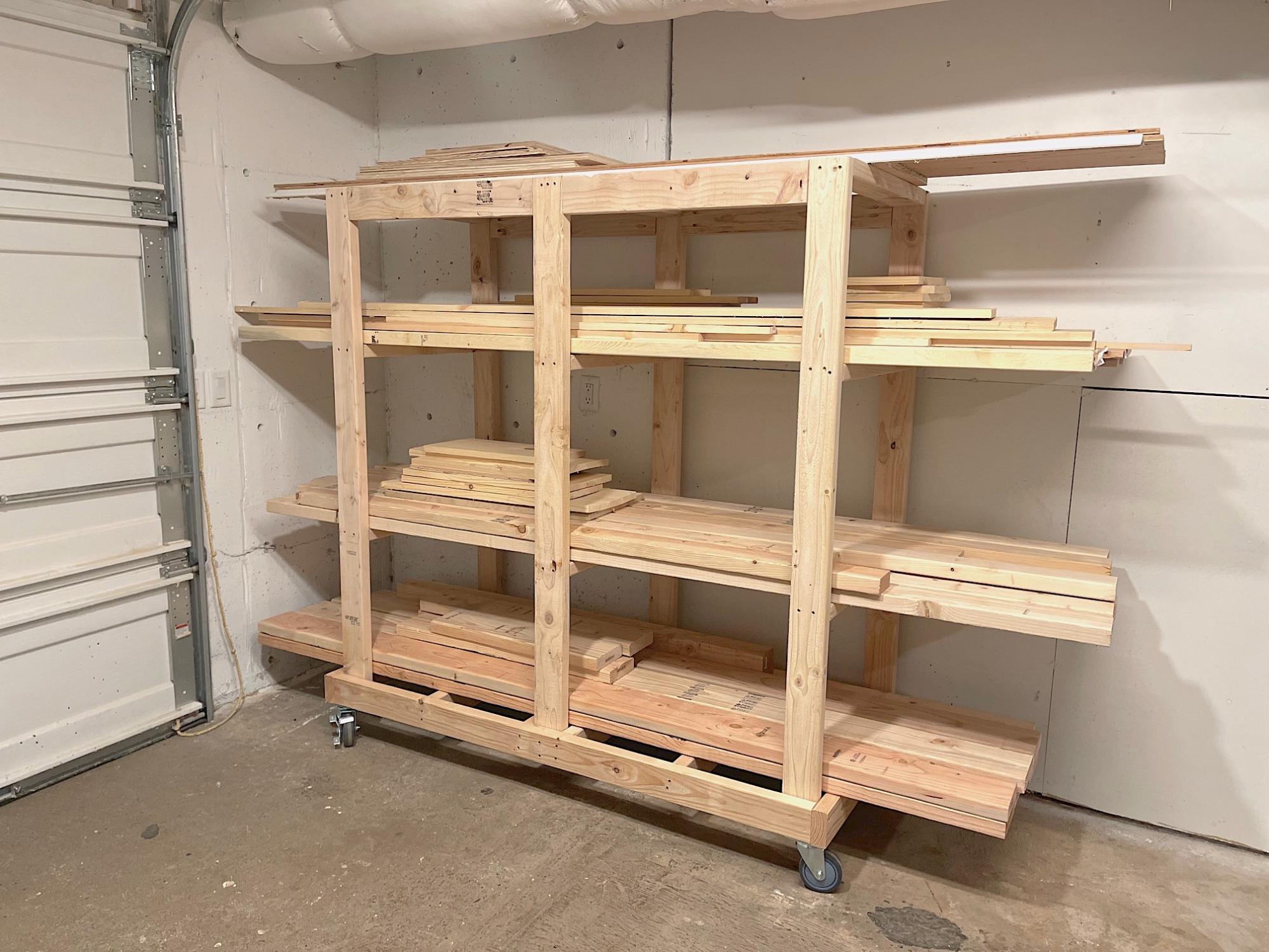 Simple to Build Rolling Wood Cart woodworking plan