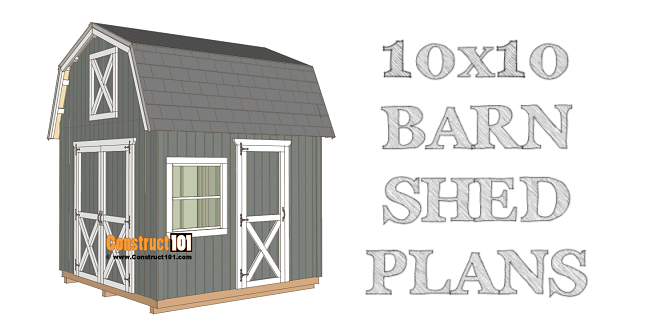 10×10 Barn Shed Plans | Free PDF Download - Image 1