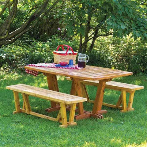 Outdoor Table & Benches – Paper Plan - Image 1