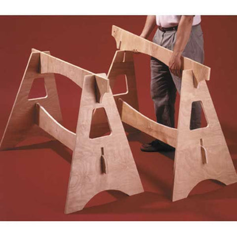Woodworking Project Paper Plan to Build Knockdown Sawhorses - Image 1
