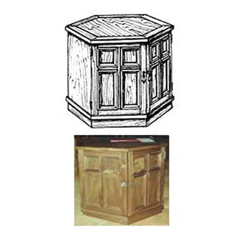 Woodworking Project Paper Plan to Build Hexagonal End Table - Image 1