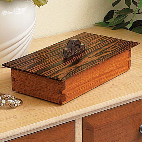 Downloadable Woodworking Project Plan to Build Tabletop Treasure Box woodworking plan