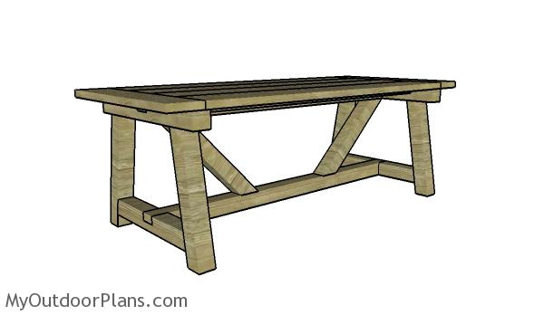 FARMHOUSE DINING TABLE PLANS woodworking plan