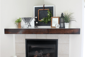 Corner Wooden Mantel - Image 1