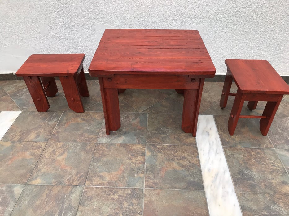 Low Table and Stools woodworking plan