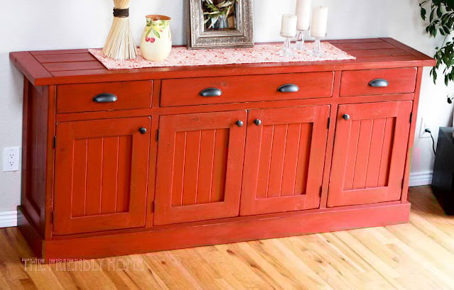 Planked Wood Sideboard - Image 1