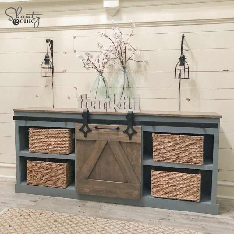 DIY Sliding Barn Door Console - Image 1