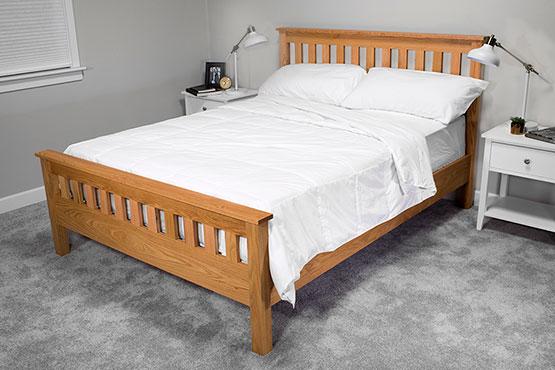 Classic Craftsman-Style Queen Bed - Image 1