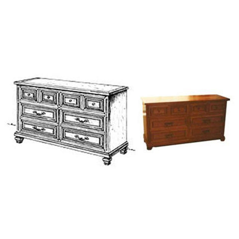 Woodworking Project Paper Plan to Build Spanish Double Dresser woodworking plan