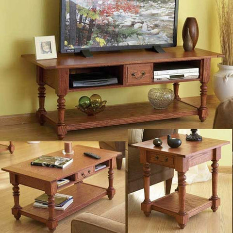 Woodworking Project Paper Plan to Build Big Screen TV Trio - Image 1